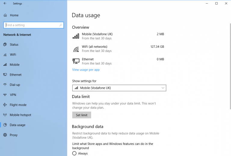 Managing Mobile Cellular Data in Windows 10 – windows.do