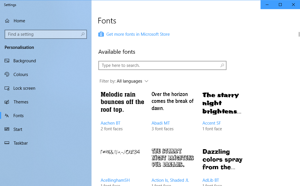 how to add a font to openoffice windows 10