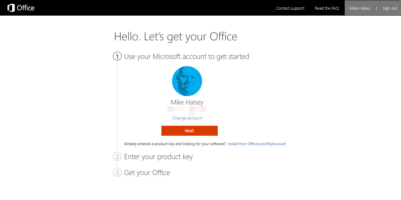 how to change office 2016 product key after being activated