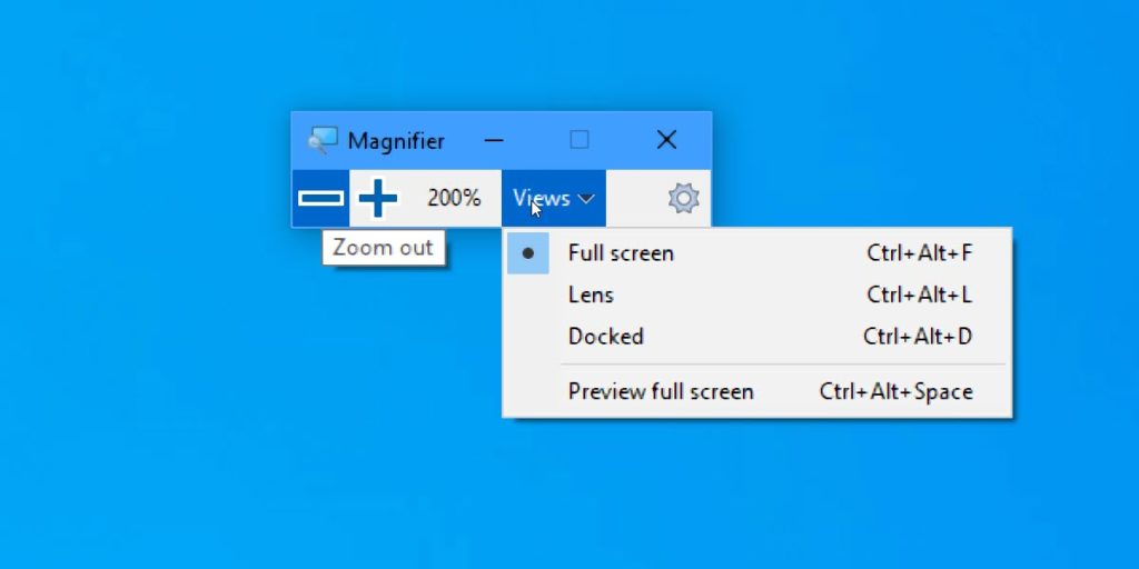 windows 10 screen magnifier