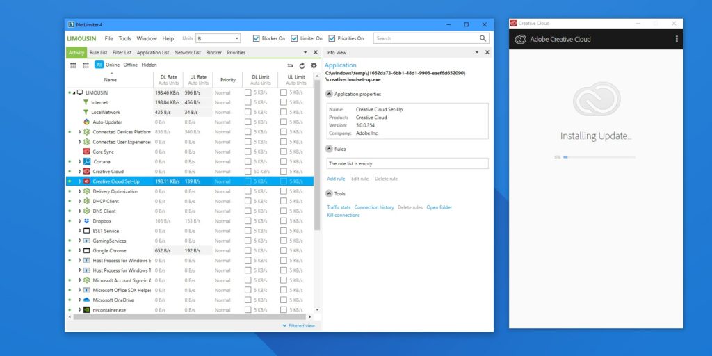 Limit the Bandwidth an App Can Use with NetLimiter in Windows 10 –  