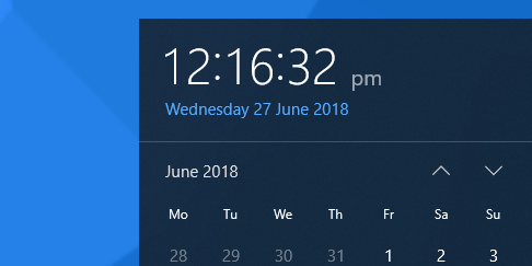 how to put analog clock on desktop windows 10 with calendar