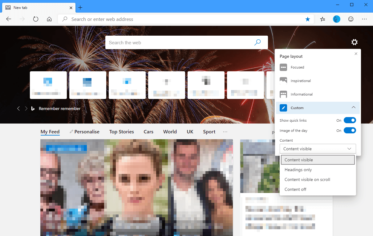 microsoft edge home page gpo