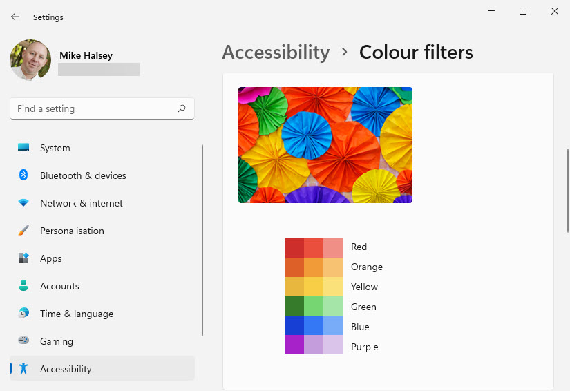 How to Enable Color Filters in Windows 11