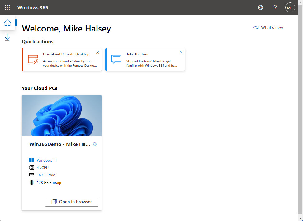 Welcome to your Windows 365 Cloud PC